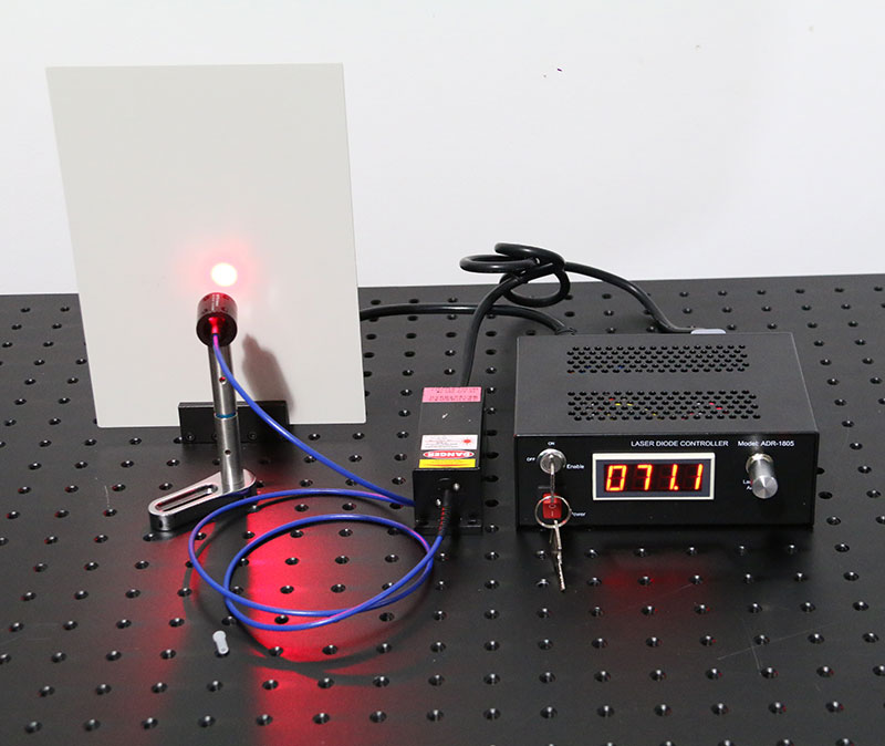 科学研究用 660nm 1~100mW SM ファイバー結合レーザー光源